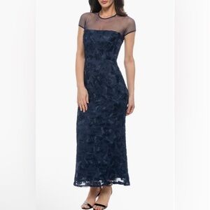 New Marina Cap Sleeve Floral Gown Dress size Medium